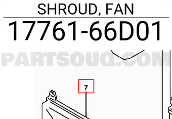 Suzuki 1776166D01 SHROUD, FAN