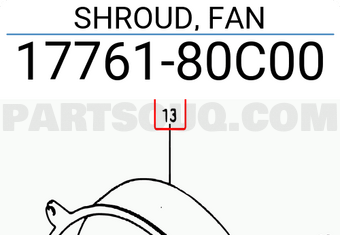Suzuki 1776180C00 SHROUD, FAN