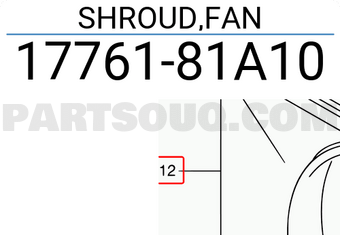 Suzuki 1776181A10 SHROUD,FAN