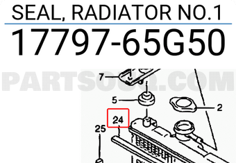 Suzuki 1779765G50 SEAL, RADIATOR NO.1
