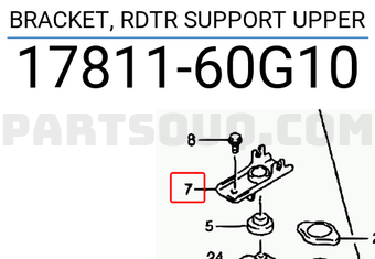 Suzuki 1781160G10 BRACKET, RDTR SUPPORT UPPER