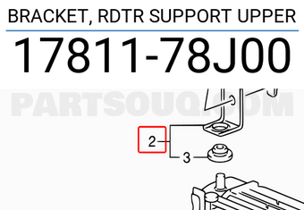 Suzuki 1781178J00 BRACKET, RDTR SUPPORT UPPER