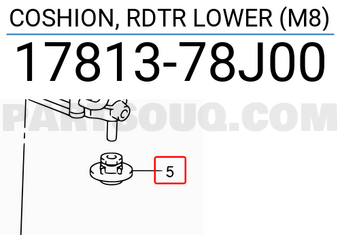 Suzuki 1781378J00 COSHION, RDTR LOWER (M8)