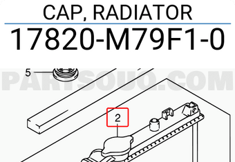 Suzuki 17820M79F10 CAP, RADIATOR