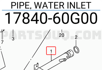 Suzuki 1784060G00 PIPE, WATER INLET