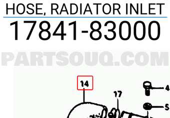 Suzuki 1784183000 HOSE, RADIATOR INLET