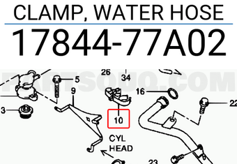 Suzuki 1784477A02 CLAMP, WATER HOSE