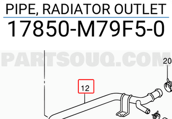 Suzuki 17850M79F50 PIPE, RADIATOR OUTLET