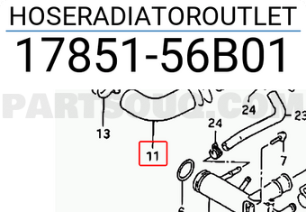 Suzuki 1785156B01 HOSERADIATOROUTLET