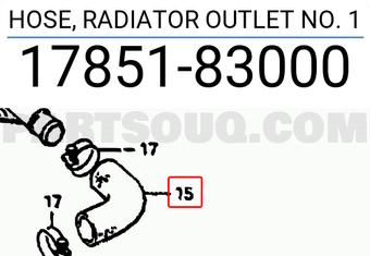 Suzuki 1785183000 HOSE, RADIATOR OUTLET NO. 1