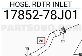 Suzuki 1785278J01 HOSE, RDTR INLET