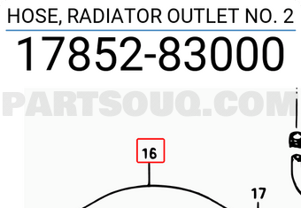 Suzuki 1785283000 HOSE, RADIATOR OUTLET NO. 2