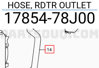 Suzuki 1785478J00 HOSE, RDTR OUTLET