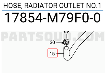 Suzuki 17854M79F00 HOSE, RADIATOR OUTLET NO.1