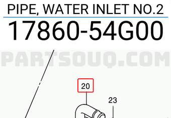 Suzuki 1786054G00 PIPE, WATER INLET NO.2
