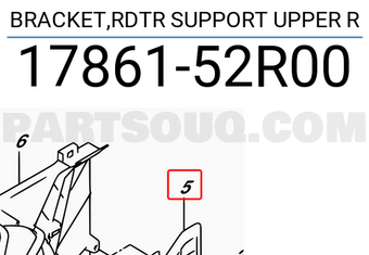 Suzuki 1786152R00 BRACKET,RDTR SUPPORT UPPER R