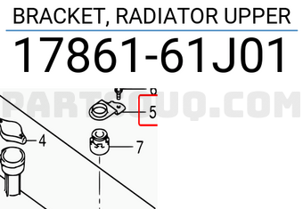 Suzuki 1786161J01 BRACKET, RADIATOR UPPER
