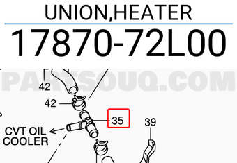 Suzuki 1787072L00 UNION,HEATER