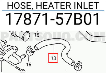 Suzuki 1787157B01 HOSE, HEATER INLET