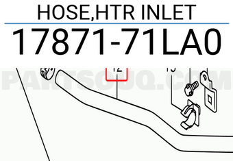 Suzuki 1787171LA0 HOSE,HTR INLET