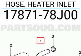 Suzuki 1787178J00 HOSE, HEATER INLET
