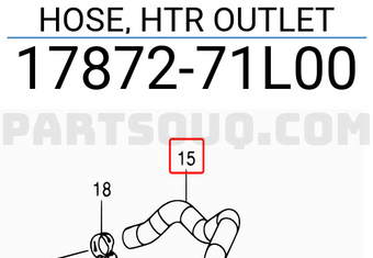 Suzuki 1787271L00 HOSE, HTR OUTLET