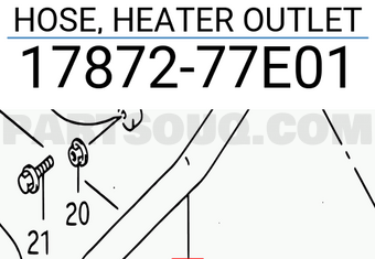Suzuki 1787277E01 HOSE, HEATER OUTLET