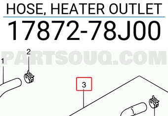 Suzuki 1787278J00 HOSE, HEATER OUTLET