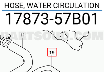 Suzuki 1787357B01 HOSE, WATER CIRCULATION