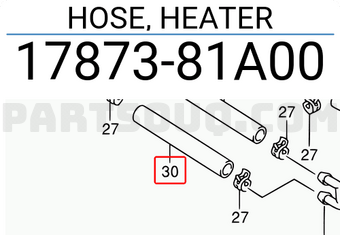 Suzuki 1787381A00 HOSE, HEATER