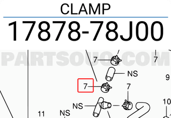 Suzuki 1787878J00 CLAMP