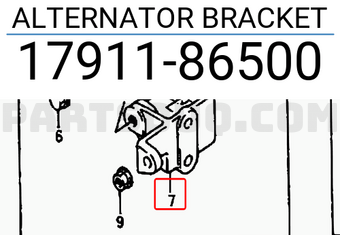 Suzuki 1791186500 ALTERNATOR BRACKET