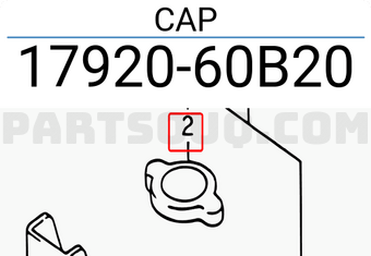 Suzuki 1792060B20 CAP