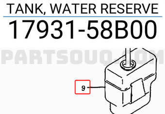 Suzuki 1793158B00 TANK, WATER RESERVE