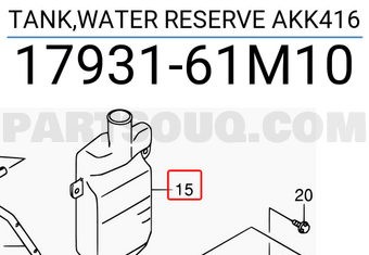 Suzuki 1793161M10 TANK,WATER RESERVE AKK416
