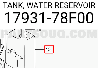 Suzuki 1793178F00 TANK, WATER RESERVOIR