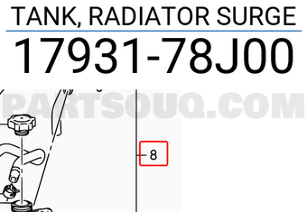 Suzuki 1793178J00 TANK, RADIATOR SURGE