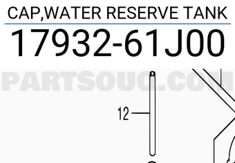 Suzuki 1793261J00 CAP,WATER RESERVE TANK