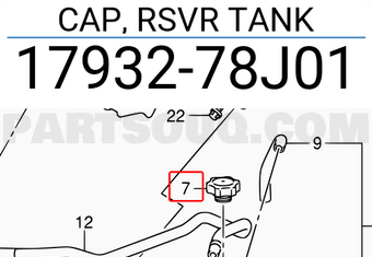 Suzuki 1793278J01 CAP, RSVR TANK