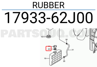 Suzuki 1793362J00 RUBBER