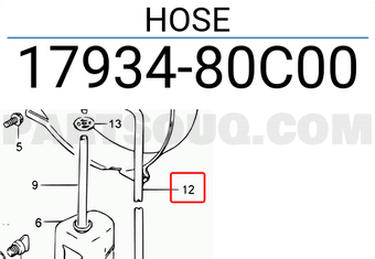 Suzuki 1793480C00 HOSE