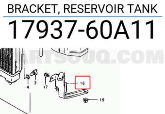 Suzuki 1793760A11 BRACKET, RESERVOIR TANK