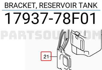 Suzuki 1793778F01 BRACKET, RESERVOIR TANK