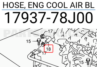 Suzuki 1793778J00 HOSE, ENG COOL AIR BL