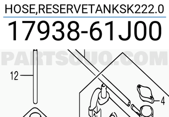 Suzuki 1793861J00 HOSE,RESERVETANKSK222.0