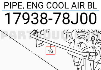 Suzuki 1793878J00 PIPE, ENG COOL AIR BL