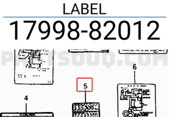Suzuki 1799882012 LABEL