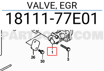 Suzuki 1811177E01 VALVE, EGR