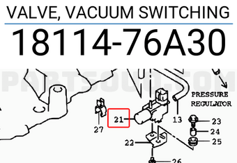 Suzuki 1811476A30 VALVE, VACUUM SWITCHING
