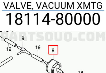 Suzuki 1811480000 VALVE, VACUUM XMTG
